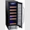 Edgestar 12 Inch Wide 18 Bottle BuiltIn Single Zone Wine Cooler with Reversible Door and LED Lighting CWR182SZ - alternate 5